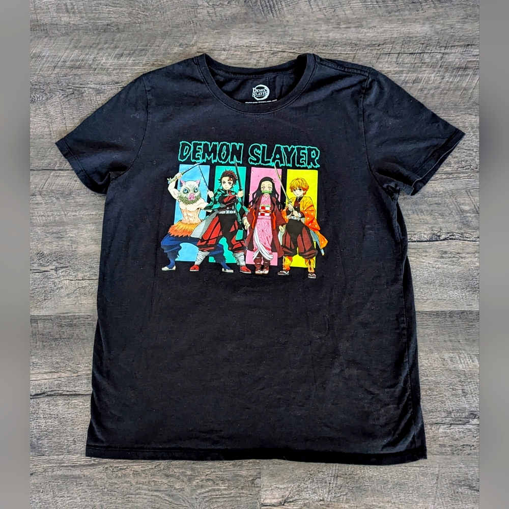 Anime Demon Slayer KIMETSU NO YAIBA GROUP PANEL T-Shirt Women's XL